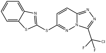 1,3-BENZOTHIAZOL-2-YL 3-[CHLORO(DIFLUORO)METHYL][1,2,4]TRIAZOLO[4,3-B]PYRIDAZIN-6-YL SULFIDE Struktur