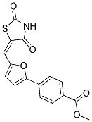 METHYL 4-{5-[(E)-(2,4-DIOXO-1,3-THIAZOLIDIN-5-YLIDENE)METHYL]-2-FURYL}BENZOATE Struktur