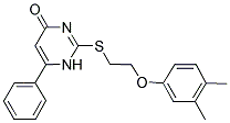 2-([2-(3,4-DIMETHYLPHENOXY)ETHYL]THIO)-6-PHENYLPYRIMIDIN-4(1H)-ONE Struktur