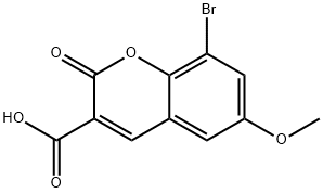 8-BROMO-6-METHOXY-2-OXO-2H-CHROMENE-3-CARBOXYLIC ACID Struktur