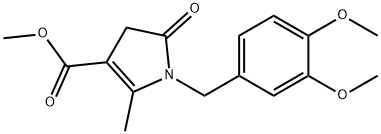 METHYL 1-(3,4-DIMETHOXYBENZYL)-2-METHYL-5-OXO-4,5-DIHYDRO-1H-PYRROLE-3-CARBOXYLATE Struktur