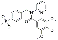 N-(4-(METHYLSULPHONYL)BENZYL)-N-(PYRIDIN-2-YL)-3,4,5-TRIMETHOXYBENZAMIDE Struktur