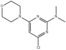 4-CHLORO-N,N-DIMETHYL-6-MORPHOLINO-2-PYRIMIDINAMINE Struktur