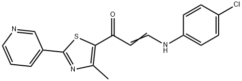 (E)-3-(4-CHLOROANILINO)-1-[4-METHYL-2-(3-PYRIDINYL)-1,3-THIAZOL-5-YL]-2-PROPEN-1-ONE Struktur