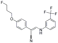 (Z)-2-[4-(3-FLUOROPROPOXY)PHENYL]-3-[3-(TRIFLUOROMETHYL)ANILINO]-2-PROPENENITRILE Struktur