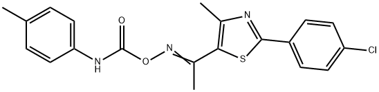 2-(4-CHLOROPHENYL)-4-METHYL-5-([(4-TOLUIDINOCARBONYL)OXY]ETHANIMIDOYL)-1,3-THIAZOLE Struktur