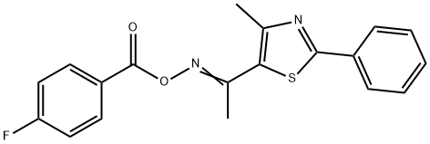 5-([(4-FLUOROBENZOYL)OXY]ETHANIMIDOYL)-4-METHYL-2-PHENYL-1,3-THIAZOLE Struktur