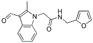 2-(3-FORMYL-2-METHYL-1H-INDOL-1-YL)-N-(2-FURYLMETHYL)ACETAMIDE Struktur