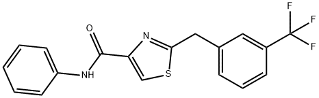 N-PHENYL-2-[3-(TRIFLUOROMETHYL)BENZYL]-1,3-THIAZOLE-4-CARBOXAMIDE Struktur