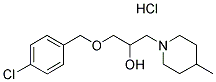 1-[(4-CHLOROBENZYL)OXY]-3-(4-METHYLPIPERIDIN-1-YL)PROPAN-2-OL HYDROCHLORIDE Struktur