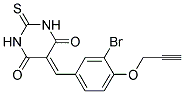 5-[3-BROMO-4-(PROP-2-YNYLOXY)BENZYLIDENE]-2-THIOXODIHYDROPYRIMIDINE-4,6(1H,5H)-DIONE Struktur