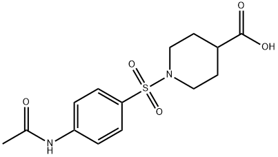 1-(4-ACETYLAMINO-BENZENESULFONYL)-PIPERIDINE-4-CARBOXYLIC ACID Struktur