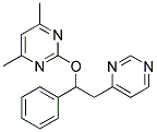 4,6-DIMETHYL-2-[1-PHENYL-2-(PYRIMIDIN-4-YL)ETHOXY]PYRIMIDINE Struktur