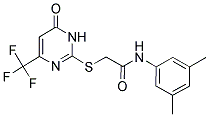 N-(3,5-DIMETHYLPHENYL)-2-{[6-OXO-4-(TRIFLUOROMETHYL)-1,6-DIHYDROPYRIMIDIN-2-YL]THIO}ACETAMIDE Struktur