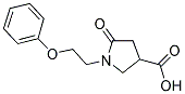 5-OXO-1-(2-PHENOXYETHYL)-3-PYRROLIDINECARBOXYLIC ACID Struktur