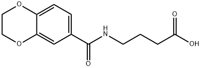 4-[(2,3-DIHYDRO-BENZO[1,4]DIOXINE-6-CARBONYL)-AMINO]-BUTYRIC ACID Struktur