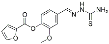 4-((E)-[(AMINOCARBONOTHIOYL)HYDRAZONO]METHYL)-2-METHOXYPHENYL 2-FUROATE Struktur