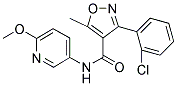 N-(6-METHOXY(3-PYRIDYL))(5-METHYL-3-(2-CHLOROPHENYL)ISOXAZOL-4-YL)FORMAMIDE Struktur