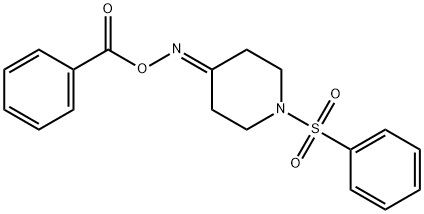 4-[(BENZOYLOXY)IMINO]-1-(PHENYLSULFONYL)PIPERIDINE Struktur