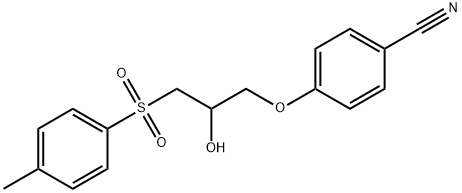 4-(2-HYDROXY-3-[(4-METHYLPHENYL)SULFONYL]PROPOXY)BENZENECARBONITRILE Struktur