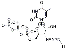 3'-AZIDO-3'-DEOXYTHYMIDINE-5'-TRIPHOSPHATE LITHIUM SALT Struktur