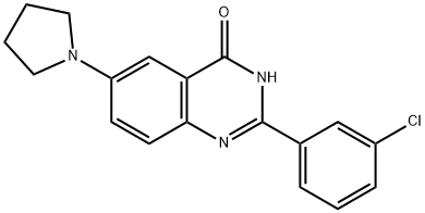 2-(3-CHLOROPHENYL)-6-(1-PYRROLIDINYL)-4(3H)-QUINAZOLINONE Struktur