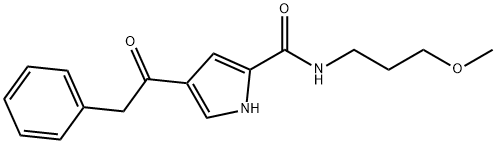 N-(3-METHOXYPROPYL)-4-(2-PHENYLACETYL)-1H-PYRROLE-2-CARBOXAMIDE Struktur