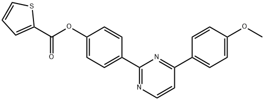 4-[4-(4-METHOXYPHENYL)-2-PYRIMIDINYL]PHENYL 2-THIOPHENECARBOXYLATE Struktur