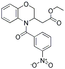 ETHYL 2-[4-(3-NITROBENZOYL)-3,4-DIHYDRO-2H-1,4-BENZOXAZIN-3-YL]ACETATE Struktur