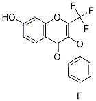 3-(4-FLUORO-PHENOXY)-7-HYDROXY-2-TRIFLUOROMETHYL-CHROMEN-4-ONE Struktur