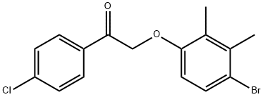 2-(4-BROMO-2,3-DIMETHYLPHENOXY)-1-(4-CHLOROPHENYL)-1-ETHANONE Struktur