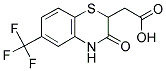 [3-OXO-6-(TRIFLUOROMETHYL)-3,4-DIHYDRO-2H-1,4-BENZOTHIAZIN-2-YL]ACETIC ACID Struktur