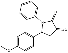 5-(4-METHOXYPHENYL)-1-PHENYLPYRROLIDINE-2,3-DIONE Struktur