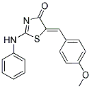 (5Z)-2-ANILINO-5-(4-METHOXYBENZYLIDENE)-1,3-THIAZOL-4(5H)-ONE Struktur