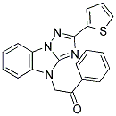 1-PHENYL-2-(2-THIEN-2-YL-4H-[1,2,4]TRIAZOLO[1,5-A]BENZIMIDAZOL-4-YL)ETHANONE Struktur