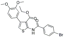 ETHYL 2-[(4-BROMOBENZOYL)AMINO]-4-(3,4-DIMETHOXYPHENYL)THIOPHENE-3-CARBOXYLATE Struktur