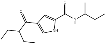 N-(SEC-BUTYL)-4-(2-ETHYLBUTANOYL)-1H-PYRROLE-2-CARBOXAMIDE Struktur