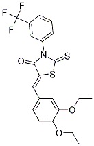 (5Z)-5-(3,4-DIETHOXYBENZYLIDENE)-2-THIOXO-3-[3-(TRIFLUOROMETHYL)PHENYL]-1,3-THIAZOLIDIN-4-ONE Struktur