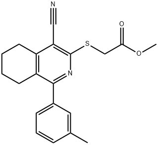 METHYL 2-([4-CYANO-1-(3-METHYLPHENYL)-5,6,7,8-TETRAHYDRO-3-ISOQUINOLINYL]SULFANYL)ACETATE Struktur