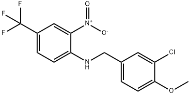 N-(3-CHLORO-4-METHOXYBENZYL)-2-NITRO-4-(TRIFLUOROMETHYL)ANILINE Struktur