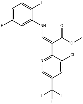 METHYL (Z)-2-[3-CHLORO-5-(TRIFLUOROMETHYL)-2-PYRIDINYL]-3-(2,5-DIFLUOROANILINO)-2-PROPENOATE Struktur