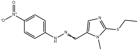 2-(ETHYLSULFANYL)-1-METHYL-1H-IMIDAZOLE-5-CARBALDEHYDE N-(4-NITROPHENYL)HYDRAZONE Struktur