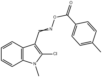 2-CHLORO-1-METHYL-3-(([(4-METHYLBENZOYL)OXY]IMINO)METHYL)-1H-INDOLE Struktur