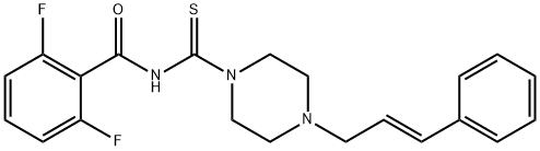 1-(2,6-DIFLUOROBENZOYL)-3-(4-(3-PHENYLPROP-2-ENYL)PIPERAZINYL)THIOUREA Struktur