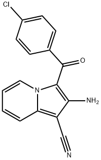 2-AMINO-3-(4-CHLORO-BENZOYL)-INDOLIZINE-1-CARBONITRILE Struktur