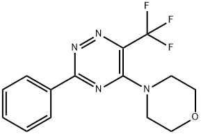 5-MORPHOLINO-3-PHENYL-6-(TRIFLUOROMETHYL)-1,2,4-TRIAZINE Struktur