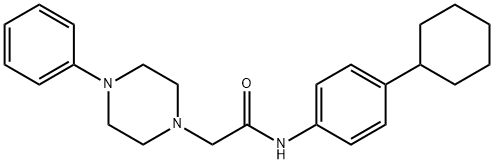 N-(4-CYCLOHEXYLPHENYL)-2-(4-PHENYLPIPERAZINO)ACETAMIDE Struktur