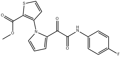 METHYL 3-(2-[2-(4-FLUOROANILINO)-2-OXOACETYL]-1H-PYRROL-1-YL)-2-THIOPHENECARBOXYLATE Struktur