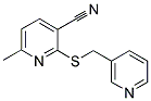 6-METHYL-2-[(PYRIDIN-3-YLMETHYL)SULFANYL]NICOTINONITRILE Struktur