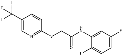 N-(2,5-DIFLUOROPHENYL)-2-([5-(TRIFLUOROMETHYL)-2-PYRIDINYL]SULFANYL)ACETAMIDE Struktur